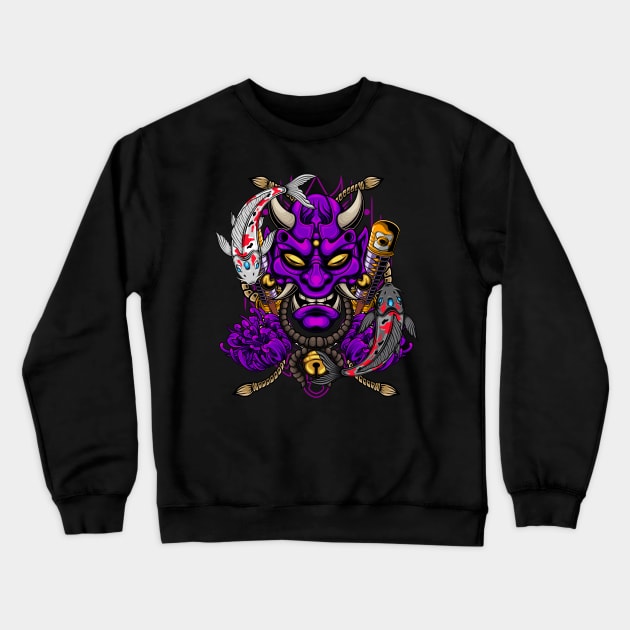 Ninja Mask 3.4 Crewneck Sweatshirt by Harrisaputra